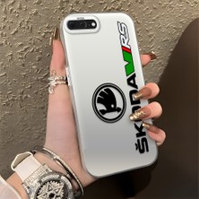 HONTINGA iPhone 7 Plus ile Uyumlu Kılıfı Silikon Kenar Sert Arka Düşüme Önleyici Basitlik Anti Düşme Kamera Korumali Škoda Desen Telefon Kılıfı Kadın ve Erkek Için Uygundur K1-0609