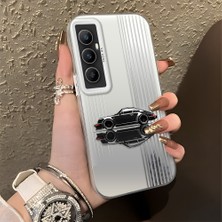 HONTINGA Realme C65 4g ile Uyumlu Kılıfı Silikon Kenar Sert Arka Düşüme Önleyici Basitlik Anti Düşme Kamera Korumali Spor Araba Desen Telefon Kılıfı Kadın ve Erkek Için Uygundur K1-0611