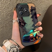 HONTINGA Realme C63 ile Uyumlu Kılıfı Silikon Kenar Sert Arka Düşüme Önleyici Basitlik Anti Düşme Kamera Korumali Spor Araba Desen Telefon Kılıfı Kadın ve Erkek Için Uygundur K1-0615