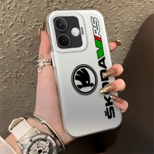 HONTINGA Oppo A5 Pro 5g ile Uyumlu Kılıfı Silikon Kenar Sert Arka Düşüme Önleyici Basitlik Anti Düşme Kamera Korumali Škoda Desen Telefon Kılıfı Kadın ve Erkek Için Uygundur K1-0609