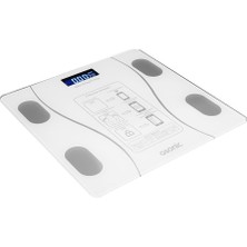 Lims Store Asonic BS260 Beyaz 2-Aaa Pil Dijital Bluetooth Baskül (Sensör-Temperli Cam-Otomatik Sıfırlama)