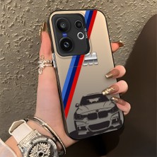 HONTINGA Vivo X200 Fe ile Uyumlu Kılıfı Silikon Kenar Sert Arka Düşüme Önleyici Basitlik Anti Düşme Kamera Korumali Bmw Desen Telefon Kılıfı Kadın ve Erkek Için Uygundur K1-0725