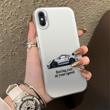 HONTINGA iPhone Xs ile Uyumlu Kılıfı Silikon Kenar Sert Arka Düşüme Önleyici Basitlik Anti Düşme Kamera Korumali Mercedes Desen Telefon Kılıfı Kadın ve Erkek Için Uygundur K1-0716