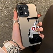 HONTINGA Vivo Y28 ile Uyumlu Kılıfı Silikon Kenar Sert Arka Düşüme Önleyici Basitlik Anti Düşme Kamera Korumali Bmw Desen Telefon Kılıfı Kadın ve Erkek Için Uygundur K1-0608