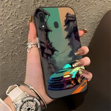 HONTINGA Samsung Galaxy A30 ile Uyumlu Kılıfı Silikon Kenar Sert Arka Düşüme Önleyici Basitlik Anti Düşme Kamera Korumali Spor Araba Desen Telefon Kılıfı Kadın ve Erkek Için Uygundur K1-0615
