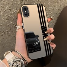 HONTINGA iPhone Xs Max ile Uyumlu Kılıfı Silikon Kenar Sert Arka Düşüme Önleyici Basitlik Anti Düşme Kamera Korumali Bmw Desen Telefon Kılıfı Kadın ve Erkek Için Uygundur K1-0610