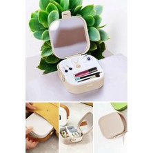 Özgürce Mini Aynalı Çanta Şeklinde Makyaj ve Takı Organizeri 9X9X4 cm