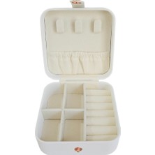 Özgürce Mini Deri Takı Kutusu, Çıtçıtlı, Seyahat ve Mücevher Saklama Çantası