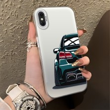 HONTINGA iPhone x ile Uyumlu Kılıfı Silikon Kenar Sert Arka Düşüme Önleyici Basitlik Anti Düşme Kamera Korumali Bmw Desen Telefon Kılıfı Kadın ve Erkek Için Uygundur K1-0608