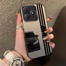 HONTINGA Realme C63 ile Uyumlu Kılıfı Silikon Kenar Sert Arka Düşüme Önleyici Basitlik Anti Düşme Kamera Korumali Bmw Desen Telefon Kılıfı Kadın ve Erkek Için Uygundur K1-0610