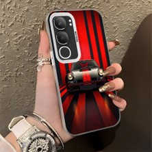 HONTINGA Vivo Y19S ile Uyumlu Kılıfı Silikon Kenar Sert Arka Düşüme Önleyici Basitlik Anti Düşme Kamera Korumali Spor Araba Desen Telefon Kılıfı Kadın ve Erkek Için Uygundur K1-0612