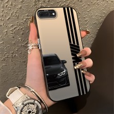 HONTINGA iPhone 8 Plus ile Uyumlu Kılıfı Silikon Kenar Sert Arka Düşüme Önleyici Basitlik Anti Düşme Kamera Korumali Bmw Desen Telefon Kılıfı Kadın ve Erkek Için Uygundur K1-0610