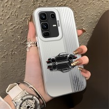 HONTINGA Infinix Note 50 Pro Plus ile Uyumlu Kılıfı Silikon Kenar Sert Arka Düşüme Önleyici Basitlik Anti Düşme Kamera Korumali Spor Araba Desen Telefon Kılıfı Kadın ve Erkek Için Uygundur K1-0611