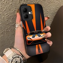 HONTINGA Infinix Smart 10 ile Uyumlu Kılıfı Silikon Kenar Sert Arka Düşüme Önleyici Basitlik Anti Düşme Kamera Korumali Lamborghini Desen Telefon Kılıfı Kadın ve Erkek Için Uygundur K1-0613