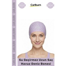 Carlburn #bone Kaymaz Su Geçirmez Sızdırmaz Silikon Yüzücü Elastik Yüzme Şapkası Havuz Deniz Uzun Saç Bonesi