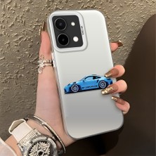 HONTINGA Vivo Y28 ile Uyumlu Kılıfı Silikon Kenar Sert Arka Düşüme Önleyici Basitlik Anti Düşme Kamera Korumali Bmw Desen Telefon Kılıfı Kadın ve Erkek Için Uygundur K1-0725