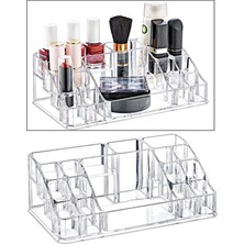 Özgürce Çok Amaçlı 16 Bölmeli Şeffaf Makyaj ve Kozmetik Organizeri