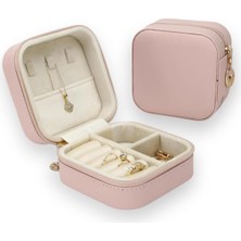 Özgürce Şık Pembe Deri Takı Kutusu, Zarif ve Kullanışlı Saklama Çözümü