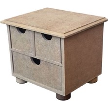 Özgürce Çok Amaçlı Çok Çekmeceli Mdf Takı ve Makyaj Kutusu