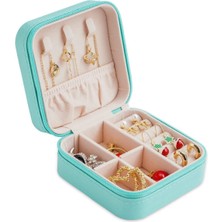 Özgürce Turkuaz Renkli Seyahat Boy Takı Organizer Kutusu ve Aksesuar Düzenleyici