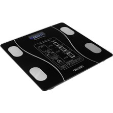 Asonic BS260 Siyah 2-Aaa Pil Dijital Bluetooth Baskül (Sensör-Temperli Cam-Otomatik Sıfırlama)