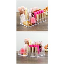 Özgürce Çok Bölmeli Şeffaf Akrilik Makyaj Düzenleyici, Organize ve Şık Tasarım