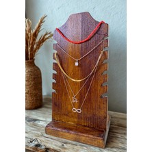 Özgürce 6 Oluklu Ahşap Takı Düzenleyici, Vintage Tarzı Kolye ve Bileklik Standı