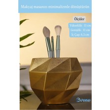 Özgürce Şık Altın Eskitme Makyaj Organizeri ve Fırça Düzenleyici