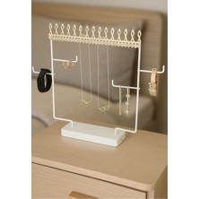 Özgürce Çok Katmanlı Takı Organizeri, Kolye, Küpe, Yüzük ve Bileklik Saklama Alanı