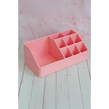 Özgürce 9 Bölmeli Pembe Makyaj Organizeri Ruj ve Rimel Düzenleyici