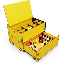 Özgürce 10 Gözlü Ahşap Çekmeceli Takı ve Makyaj Masası Organizeri