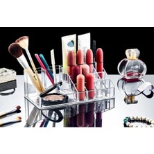 Özgürce Pratik Makyaj Organizeri, Ruj, Renkli Kalem ve Rimel Saklama Çözümü