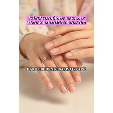 Kısa Oval-Kare Large 100 Adet Jel Tips Takma Tırnak Easy Beauty
