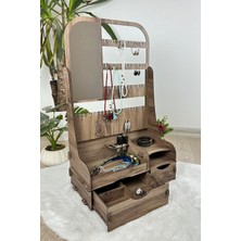 Özgürce Makyaj Aynalı Çok Amaçlı Takı Düzenleyici, 2 Çekmeceli, Organize Etici