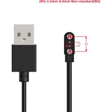 Microcase 2 Pin 2.5mm Pin Aralığı 8mm Mıknatıs Mesafesi Akıllı Saatler Için Manyetik Şarj Kablosu (- +) AL5411