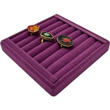 Özgürce Mor Kare Rulo Yüzük ve Kelepçe Standı, Şık ve Kullanışlı Tasarım