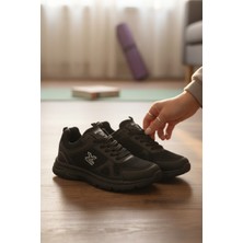 Enoch Kadın Fileli Hafif Çoklu Doku Karışımlı Bağcıklı Spor Ayakkabı