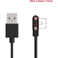 Microcase 2 Pin 3.5 Pin Aralığı 11MM Mıknatıs Mesafesi Akıllı Saatler Için Manyetik Şarj Kablosu (- +) AL5412