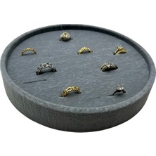 Özgürce Süet Kumaş Silindir Model Yüzük Tablası 20/20 cm Batırmalı