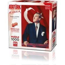 KS Games Atatürk ve Türk Bayrağı 1000 Parça Puzzle