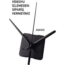 Cnr Shop Saat Mekanizması, 14 mm Şaft Boyu Saat Makinesi Sessiz Çalışır Akrep-Yelkovan-Saniye-(Askısız)