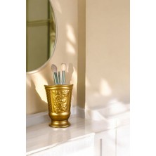 Özgürce Şık Altın Eskitme Makyaj Organizeri ve Fırça Düzenleyici