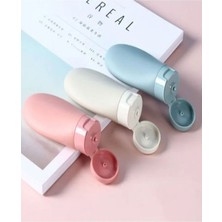 Özgürce Doldurulabilir Seyahat Krem ve Şampuan Kutusu 3'lü Set