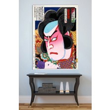 Mushen Studio Kabuki Oyuncusu Japon Ukiyo-E Kanvas Tablo Vintage Tiyatro Portresi Duvar Dekoru