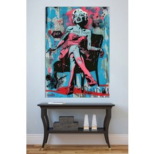 Mushen Studio Marilyn Monroe Pop Art Kanvas Tablo Neon Renkli Retro Duvar Dekoru
