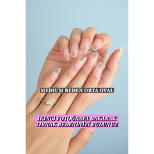 Orta Oval Medium 100 Adet Jel Tips Takma Tırnak Easy Beauty