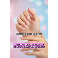 Orta Oval Small 100 Adet Jel Tips Takma Tırnak Easy Beauty