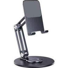 Microcase 360 Döner Başlıklı Kaymaz Pad'li Alüminyum Katlanabilir Masaüstü Telefon Standı AL5415