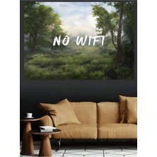 Mushen Studio No Wıfı Orman Manzarası Kanvas Tablo Yağlı Boya Efektli Doğa Duvar Dekoru