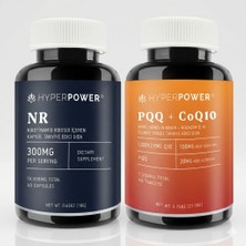 Hyperpower NR (300 Mg) & PQQ (20mg) + CoQ10 (100mg) 2 li Set 60 Kapsül/Tablet 2 Aylık Kullanım (Made In USA)